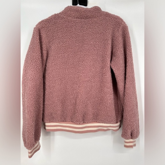 Verevet Soft Pink Teddy Zip Front Jacket - Picture 6 of 6